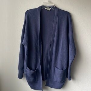 Orvis sweater women’s large blue cardigan